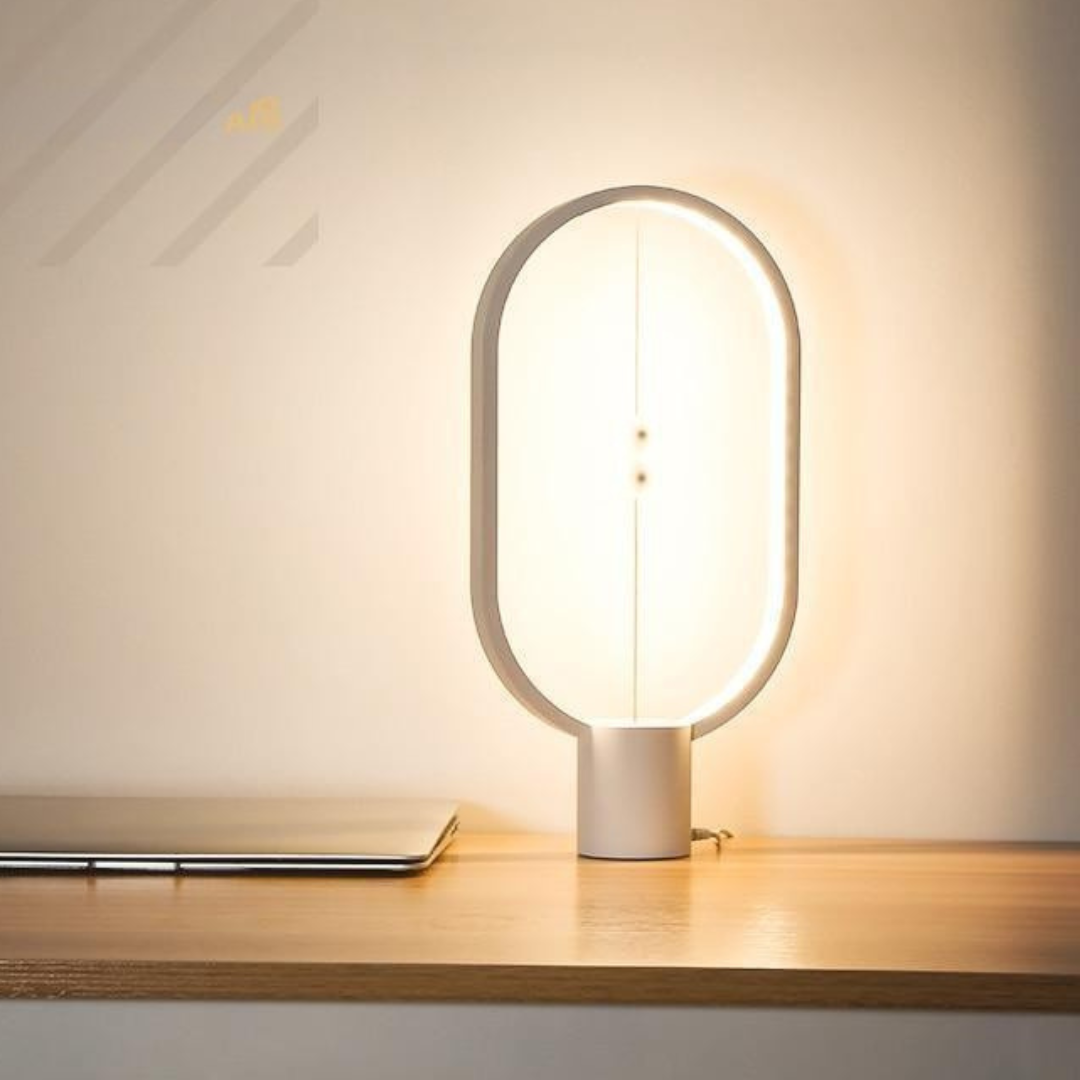 Lámpara de Mesa de Madera Elegante con Interruptor Magnético