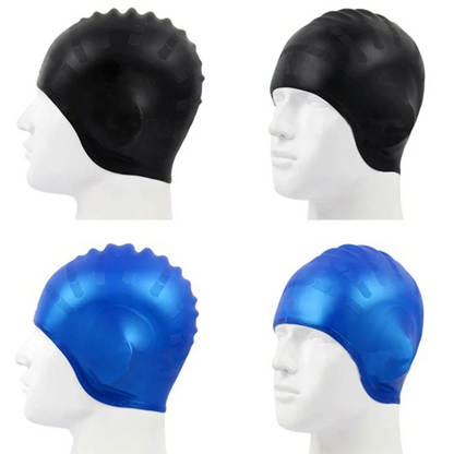 Gorro de Ducha de Caucho Impermeable con Protección para Orejas