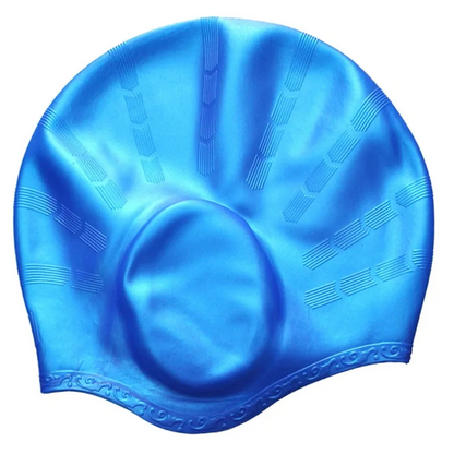 Gorro de Ducha de Caucho Impermeable con Protección para Orejas