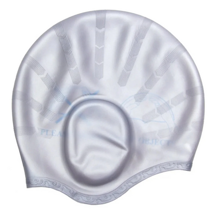 Gorro de Ducha de Caucho Impermeable con Protección para Orejas