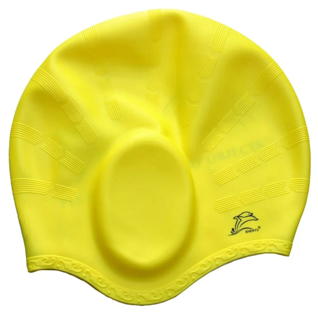 Gorro de Ducha de Caucho Impermeable con Protección para Orejas