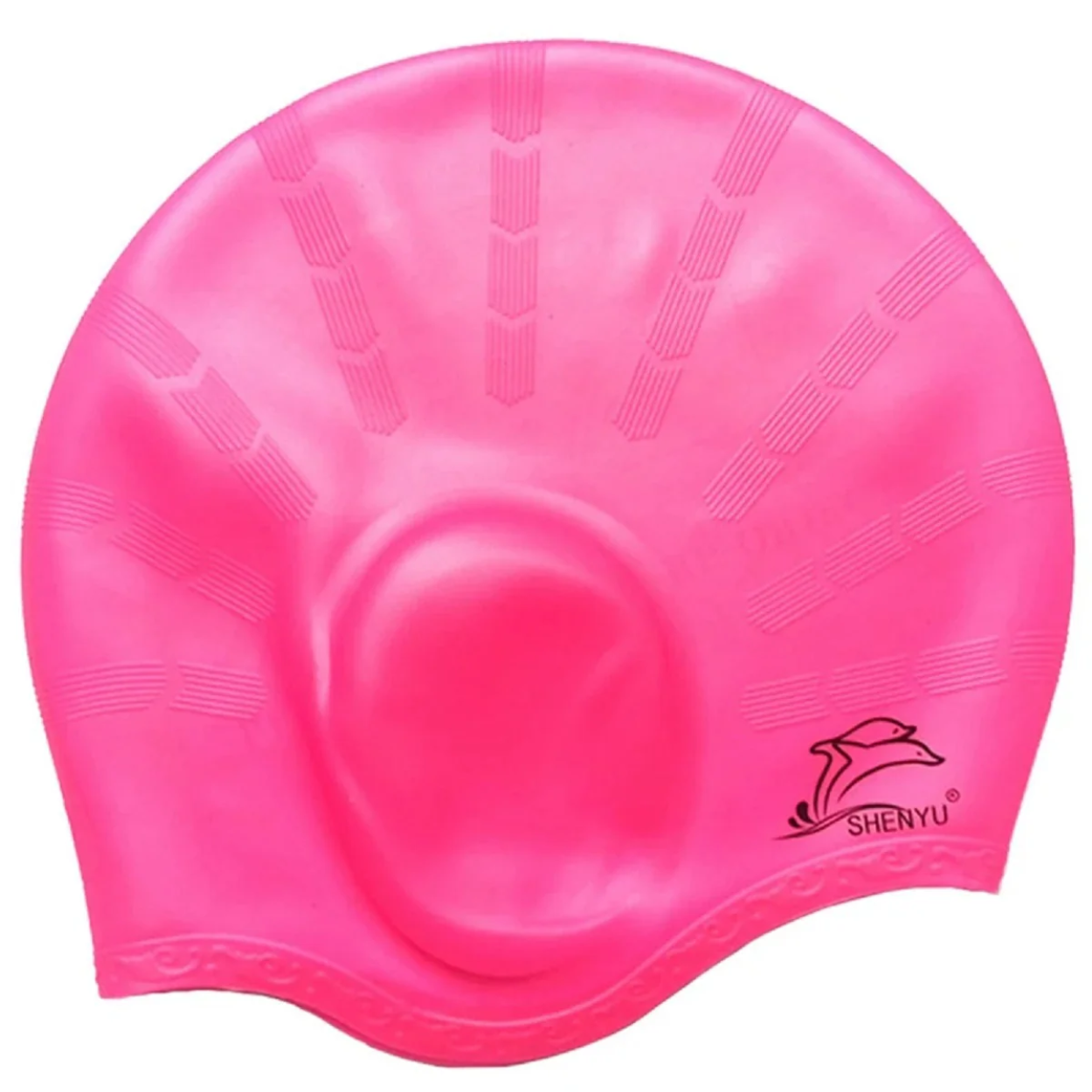 Gorro de Ducha de Caucho Impermeable con Protección para Orejas
