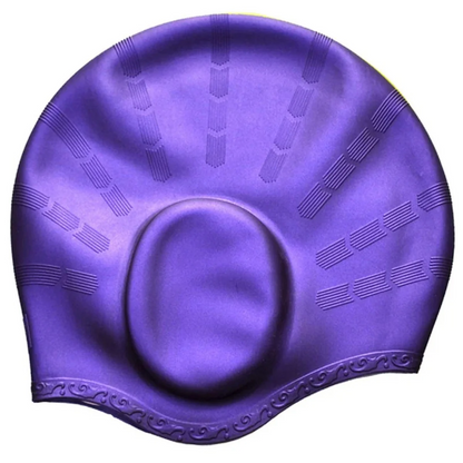 Gorro de Ducha de Caucho Impermeable con Protección para Orejas