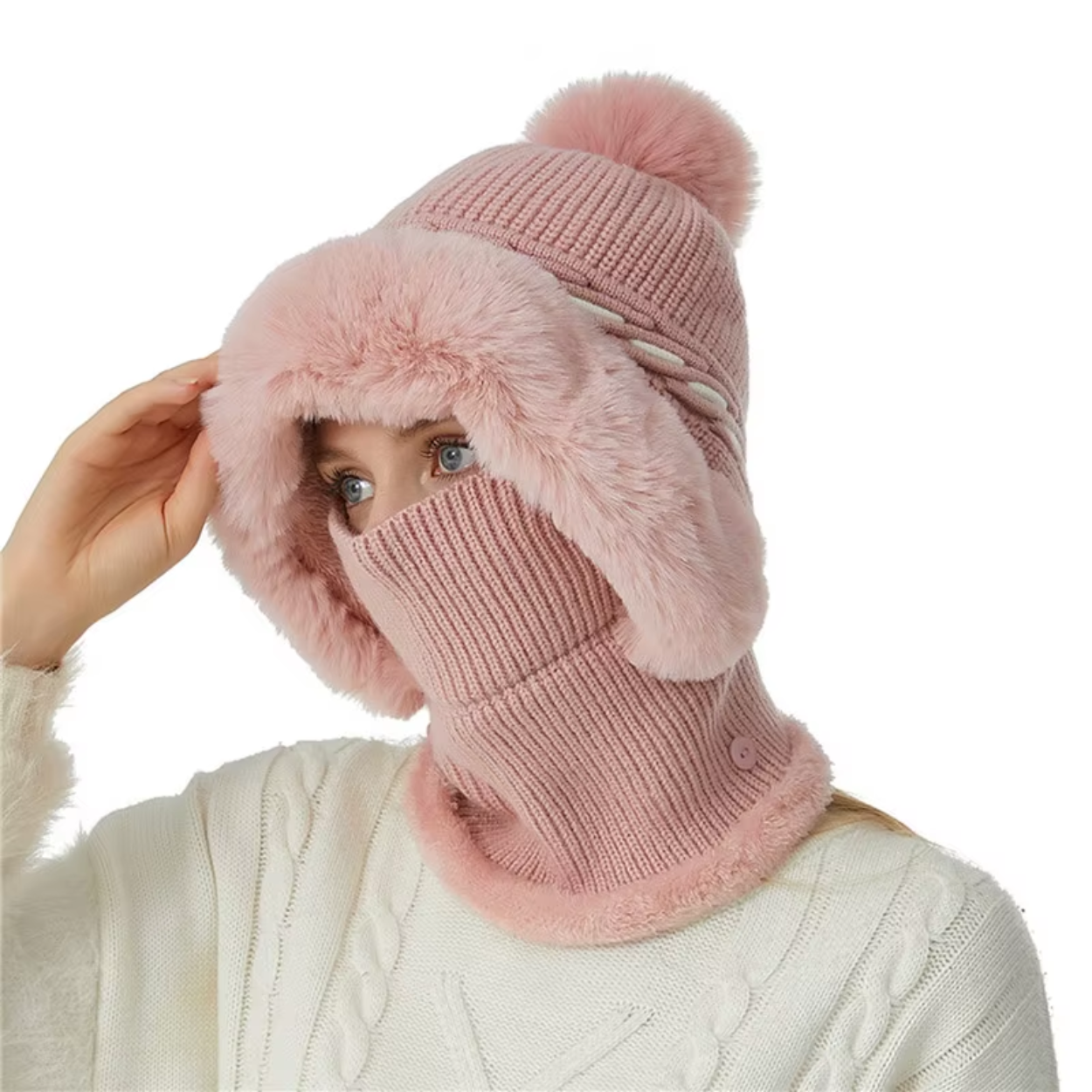 Gorro Bufanda Polar 2 en 1 Suave y Caliente