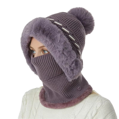 Gorro Bufanda Polar 2 en 1 Suave y Caliente