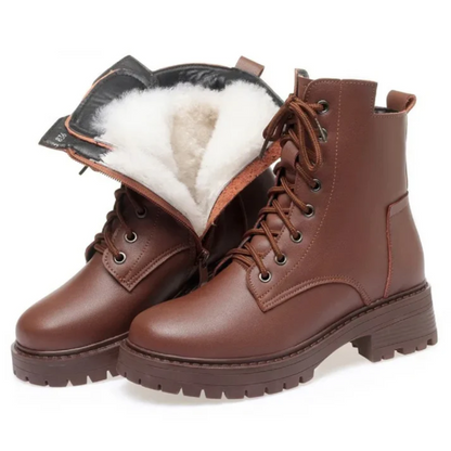 Botas Mujer Invierno Cuero Auténtico Calientes y Elegantes