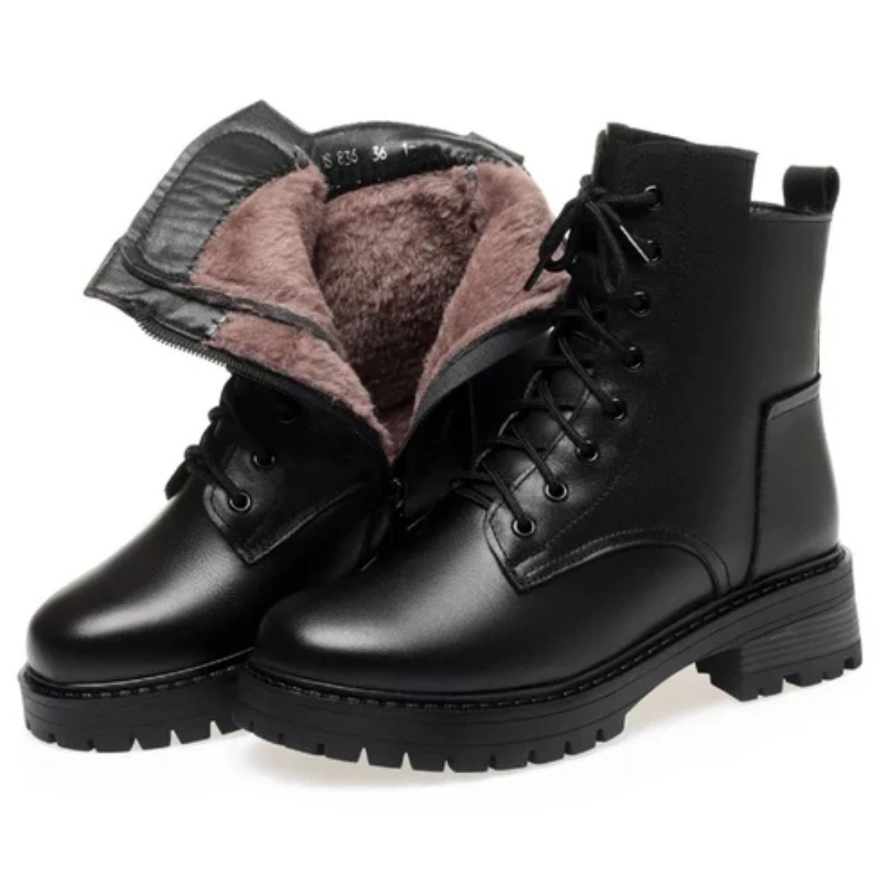 Botas Mujer Invierno Cuero Auténtico Calientes y Elegantes