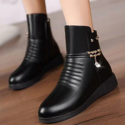 Botines de Invierno Calientes y Cómodos en Gamuza Elegante