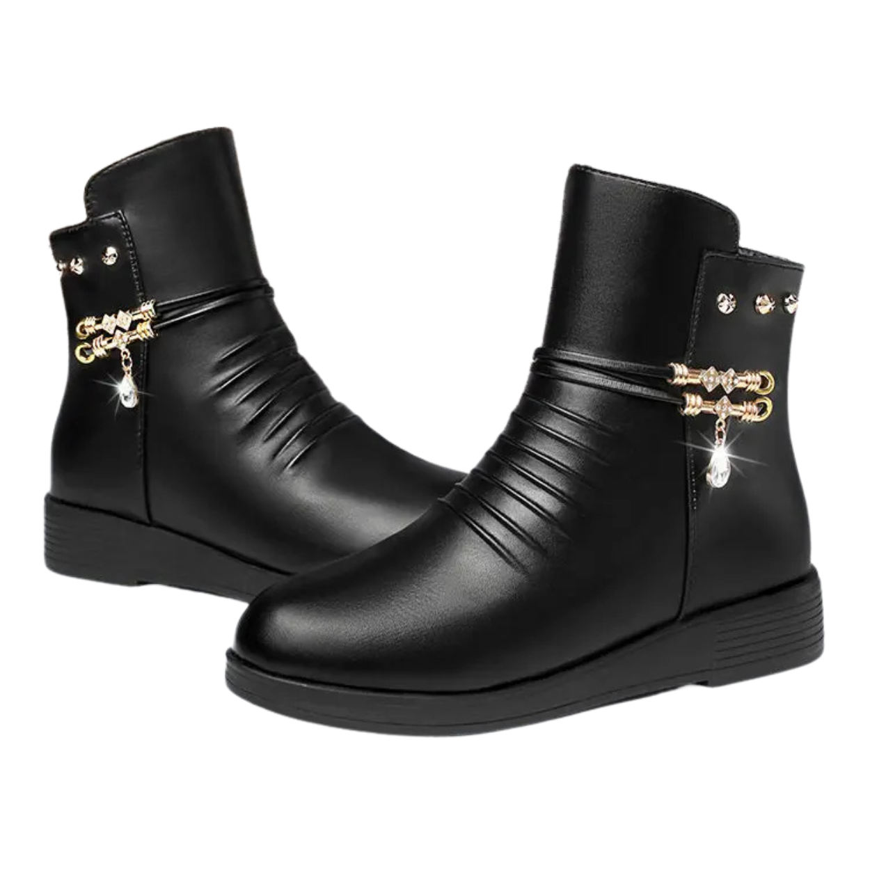 Botines de Invierno Calientes y Cómodos en Gamuza Elegante