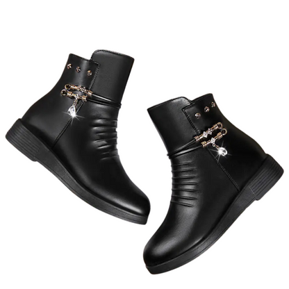 Botines de Invierno Calientes y Cómodos en Gamuza Elegante