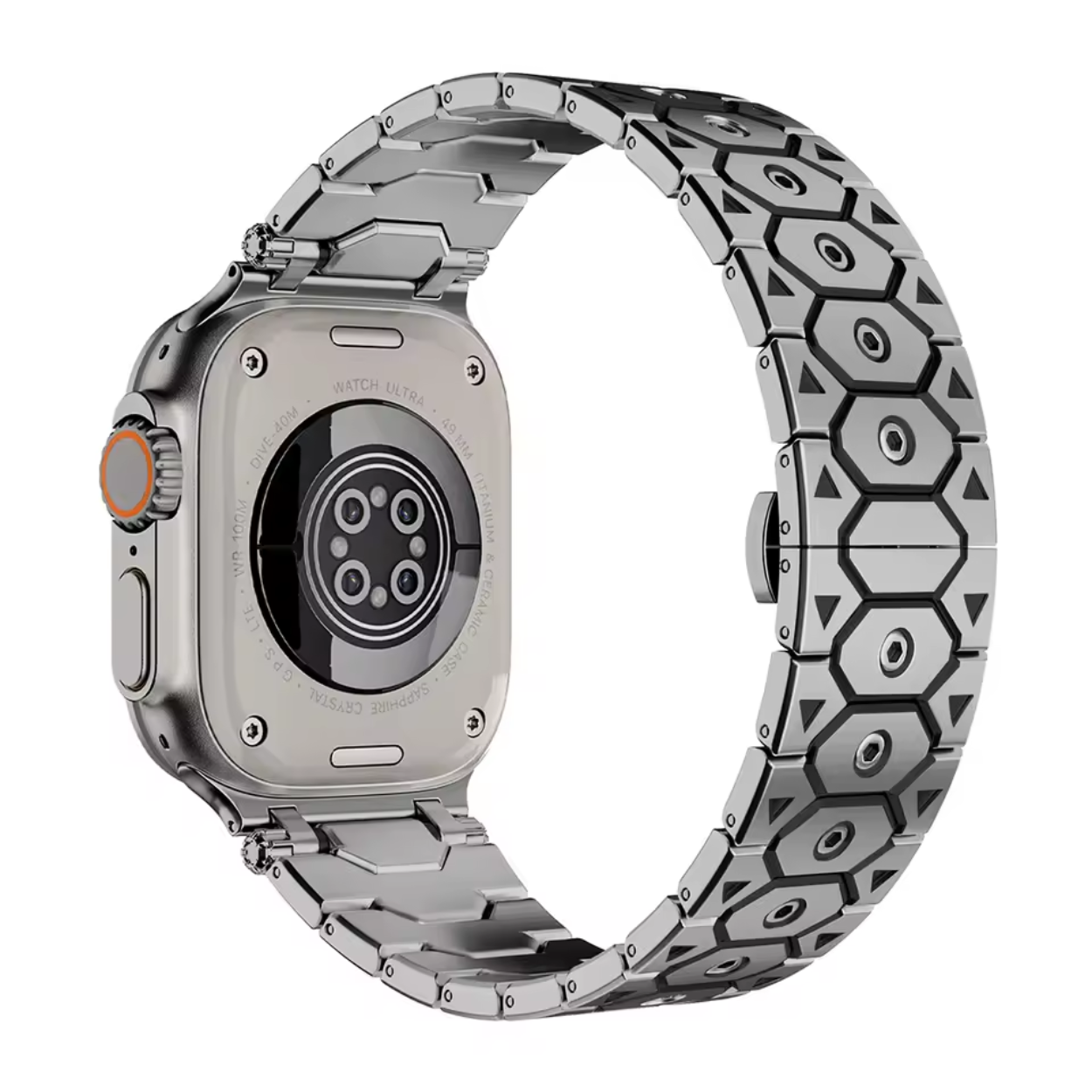 Pulsera Elegante de Metal Negro para Apple Watch
