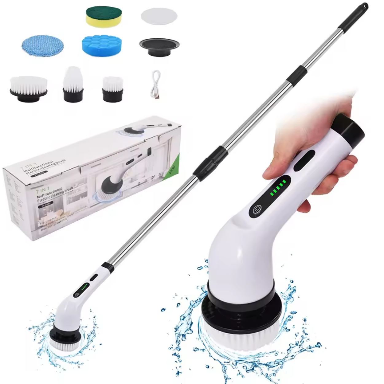 Brosse Nettoyage Électrique Multifonction 9 en 1 - Marcherelle