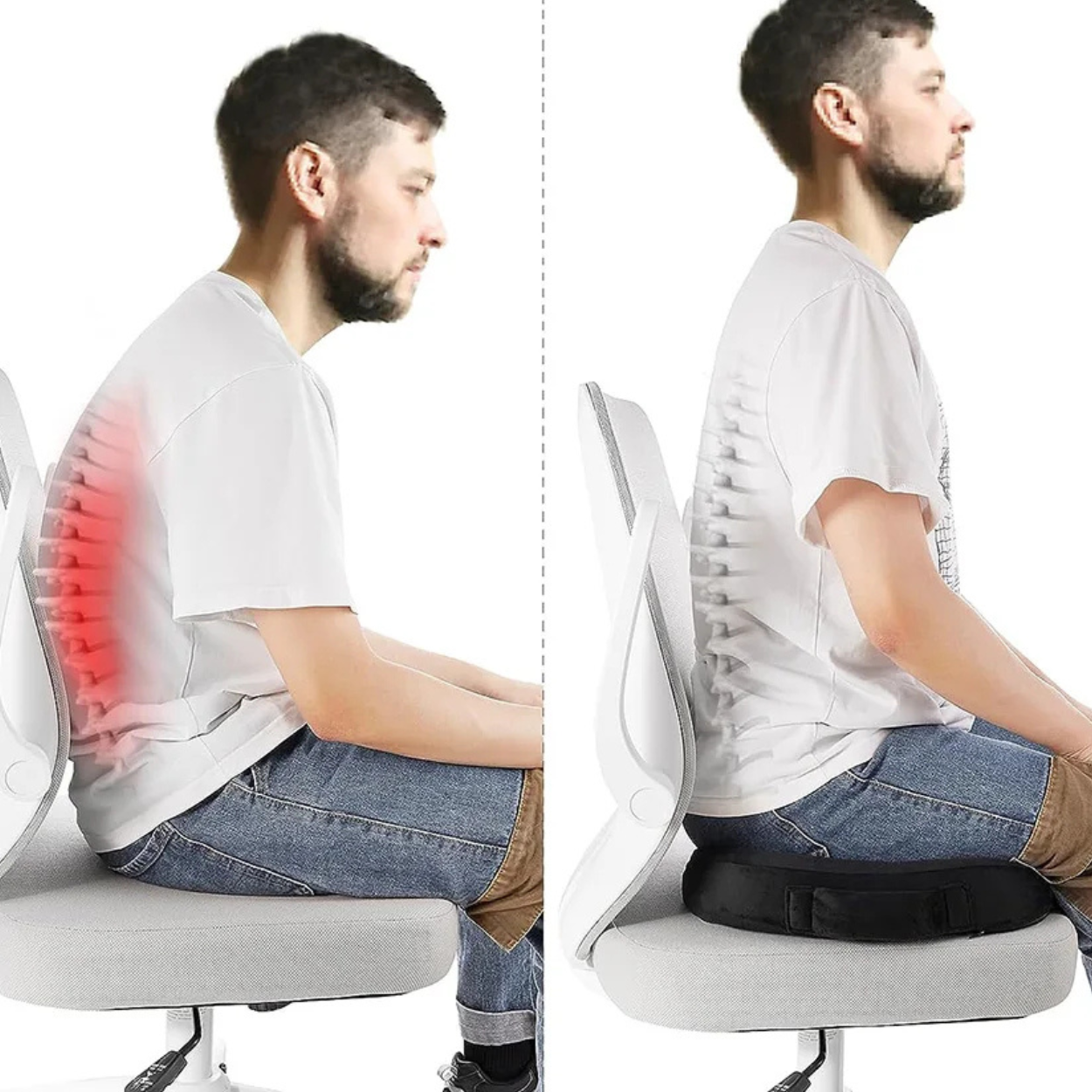 Cojín de Asiento Ergonómico con Memoria de Forma
