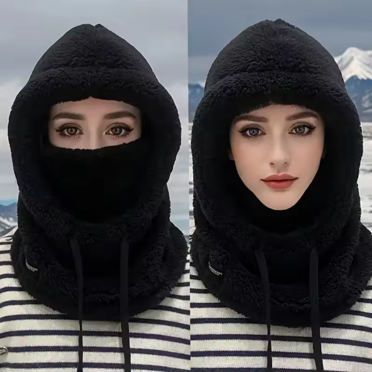 Capucha de Invierno 3 en 1 Impermeable y Caliente