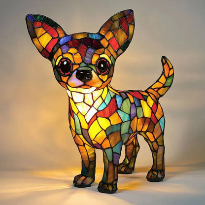 Lámpara de Perro Colorida Estilo Retro para Amantes de los Perros