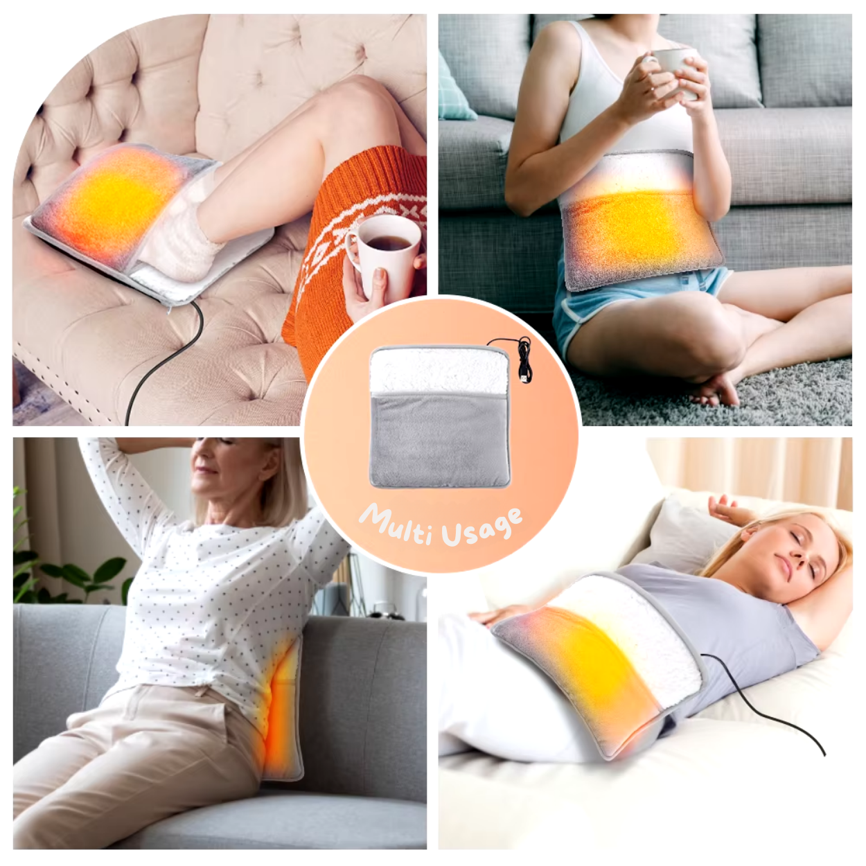 Calentador de Pies Eléctrico Recargable y Compacto