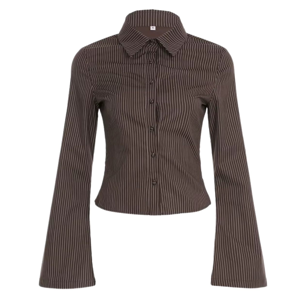 Blusa de Rayas Marrón para Mujer Elegante
