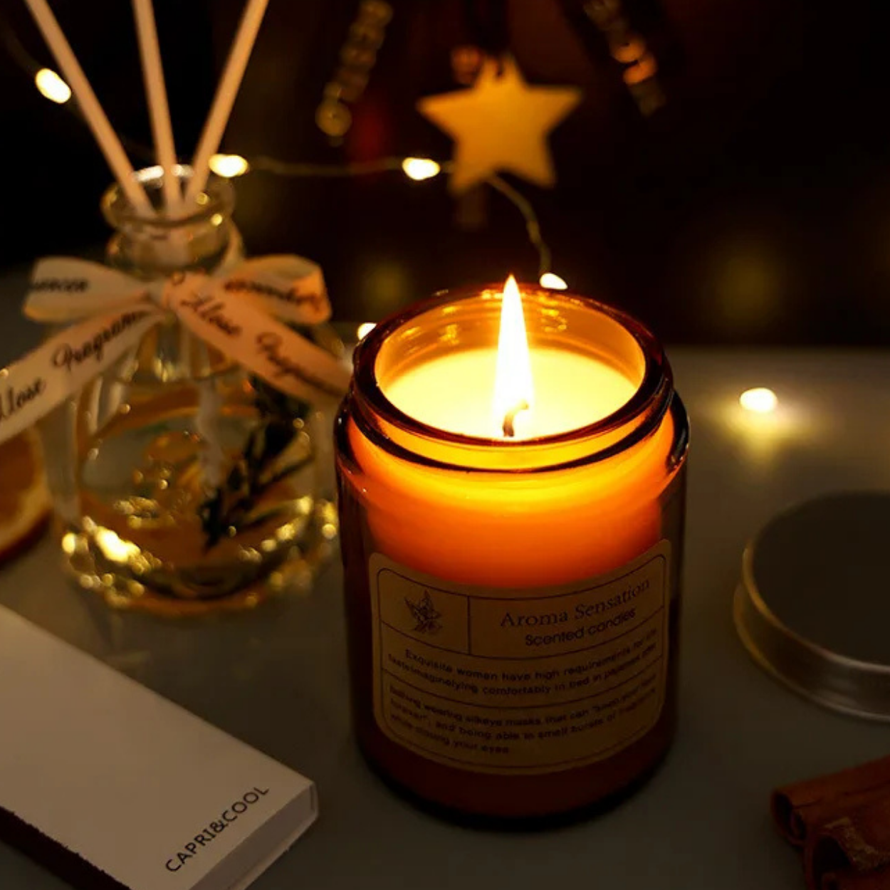 Set de Regalo Vela Perfumada y Difusor de Ambiente