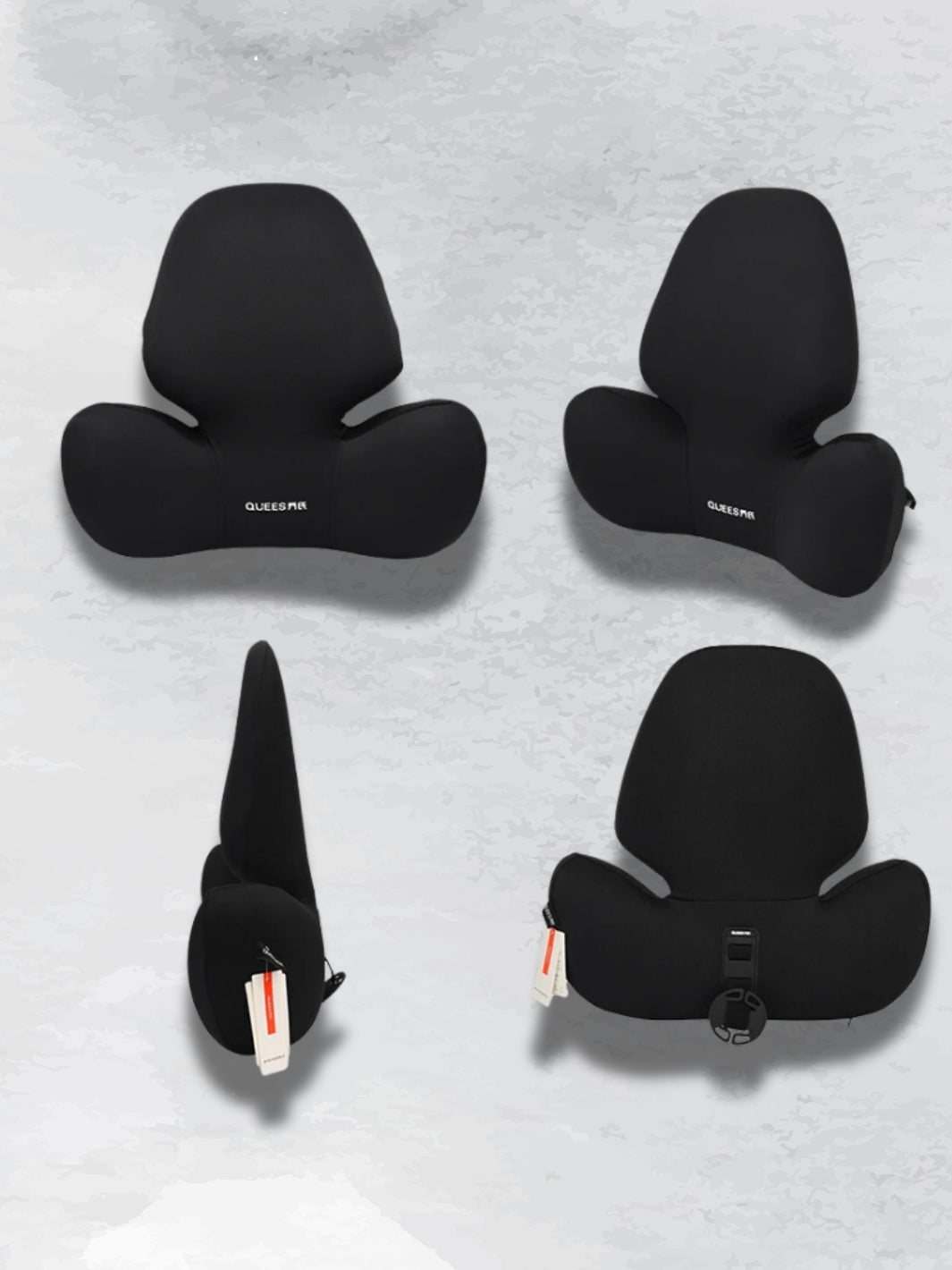 Cojín de Soporte Lumbar para Coche con Reposacabezas Ajustable