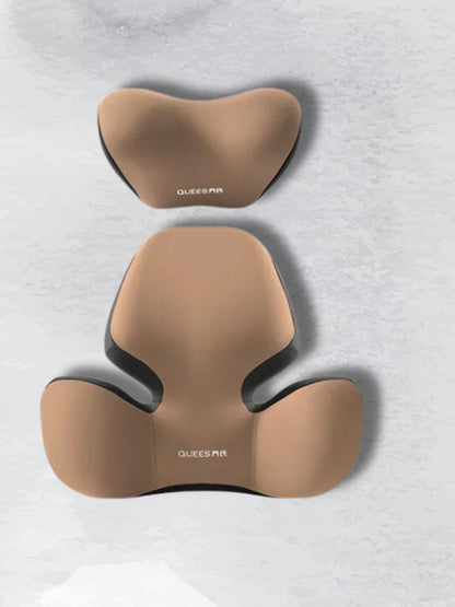 Cojín de Soporte Lumbar para Coche con Reposacabezas Ajustable