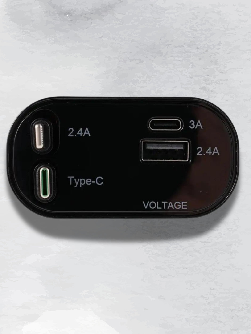 Cargador para Coche de 4 Puertos Rápido y Retráctil