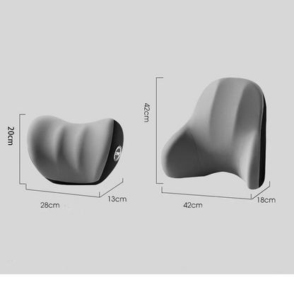 Cojín Masajeador para Coche con Vibraciones y Reposacabezas Ajustable