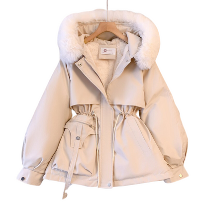 Parka de Invierno para Mujer con Capucha y Forro Caliente