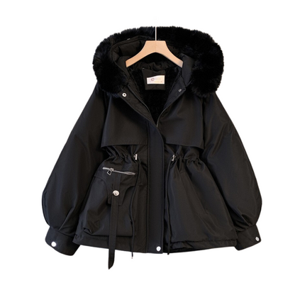 Parka de Invierno para Mujer con Capucha y Forro Caliente