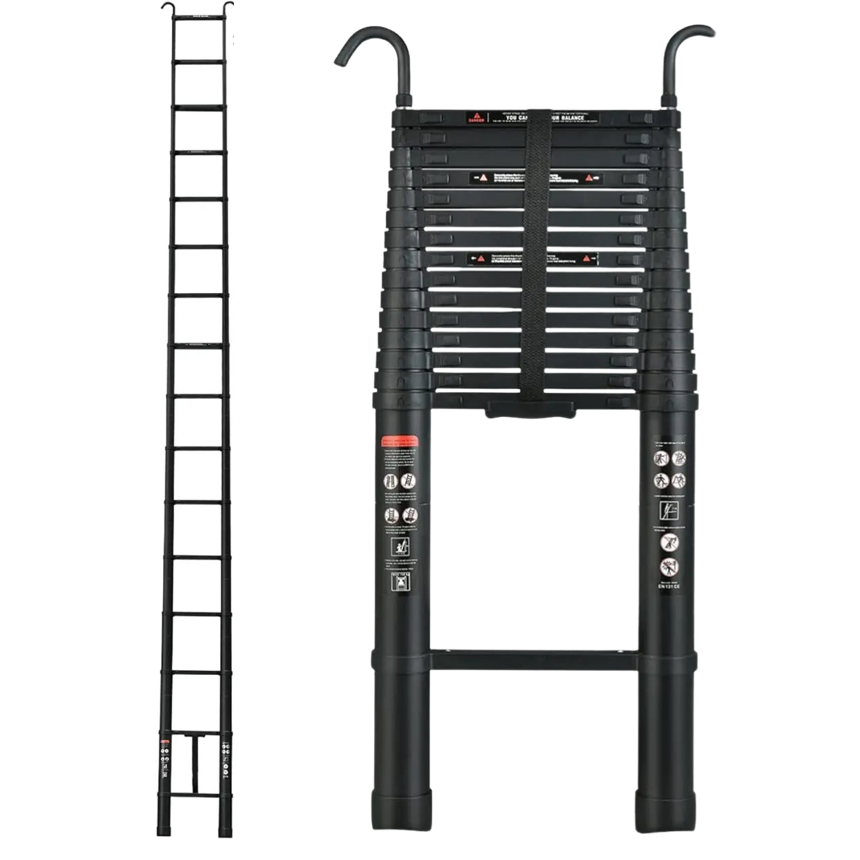 Escalera Telescópica de Aluminio 6.2m Alta Seguridad