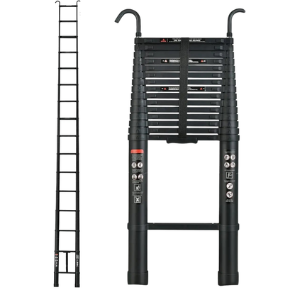 Escalera Telescópica de Aluminio 6.2m Alta Seguridad