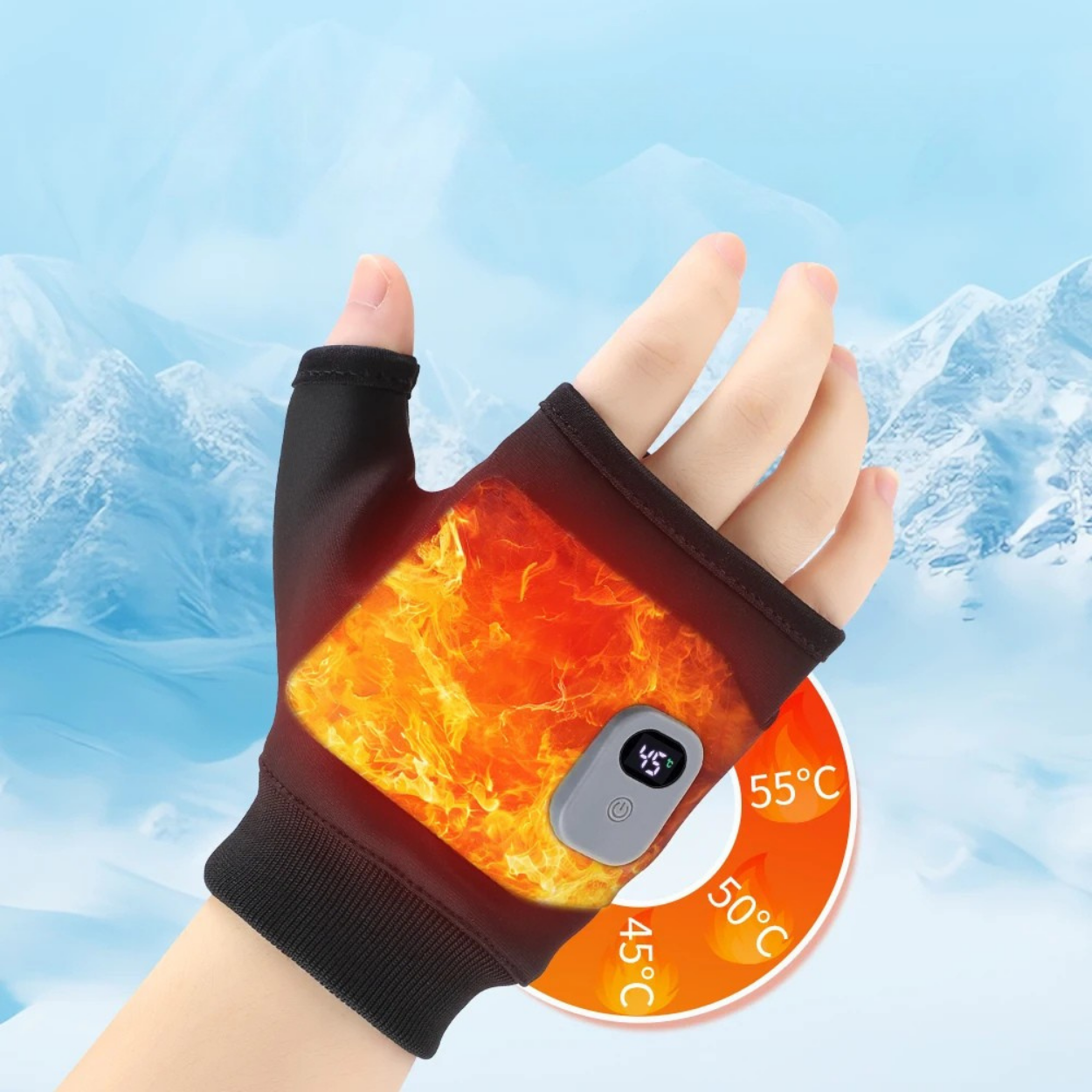 Guantes Calefactables Eléctricos Ajustables con 3 Niveles de Calor