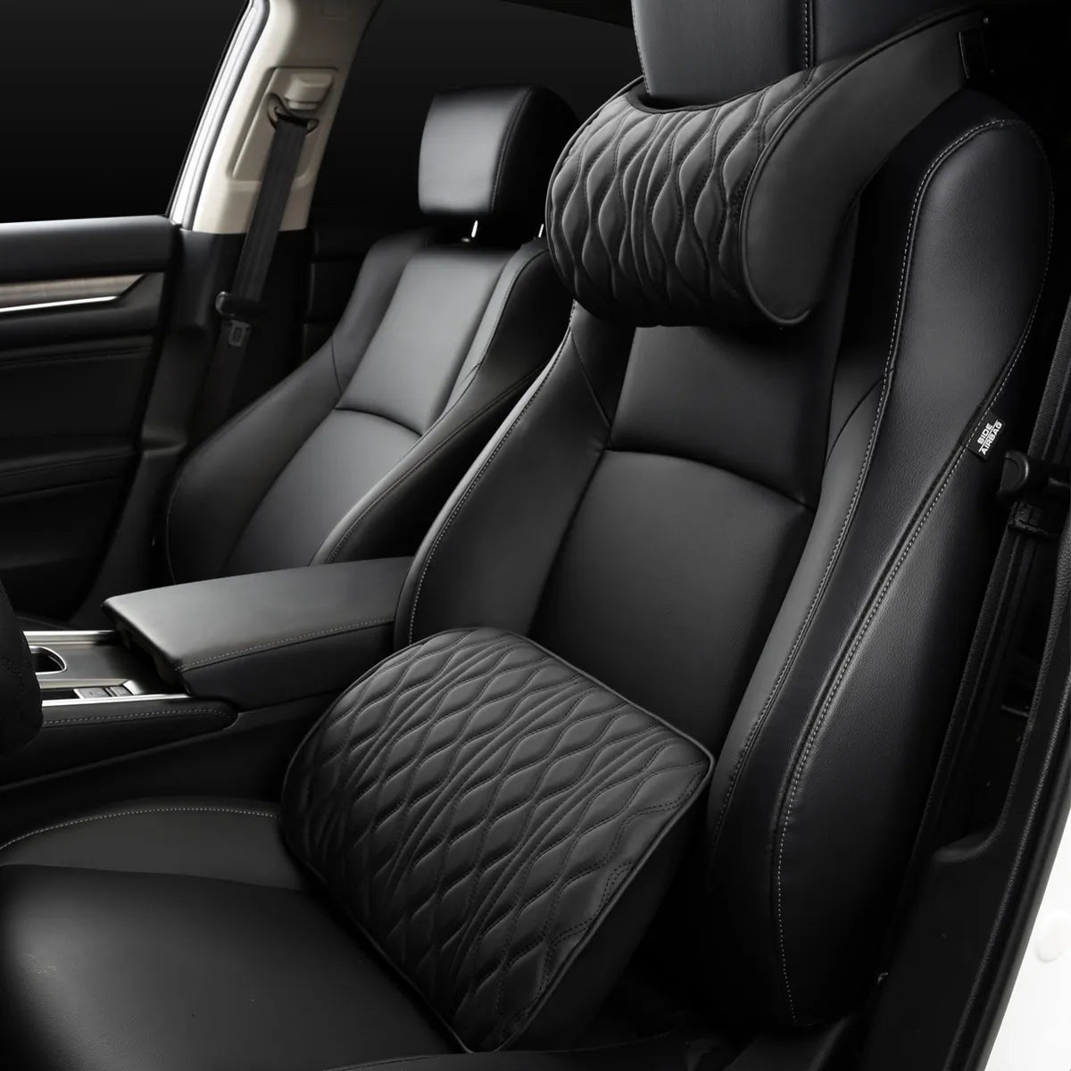 Almohada de cuello para coche en cuero sintético confortable