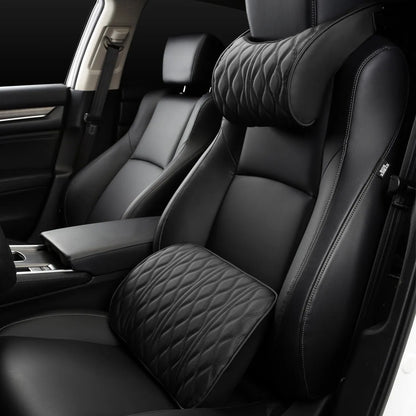 Almohada de cuello para coche en cuero sintético confortable