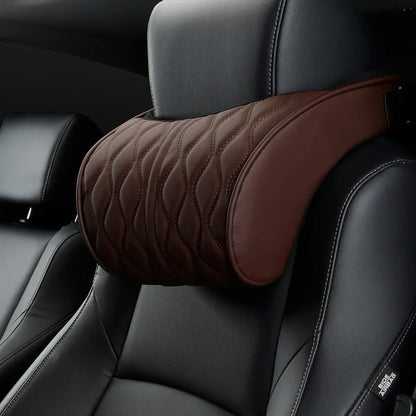 Almohada de cuello para coche en cuero sintético confortable