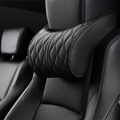 Almohada de cuello para coche en cuero sintético confortable