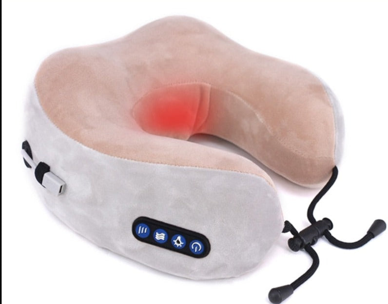 Masajeador de cuello eléctrico Almohada contorneada relajante compacta