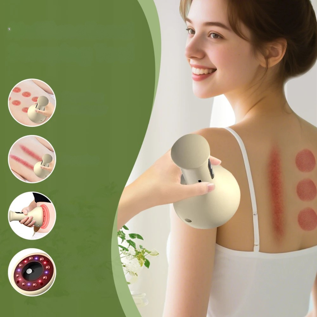 Ventosas Eléctricas Gua Sha Multifuncionales para Masaje Corporal
