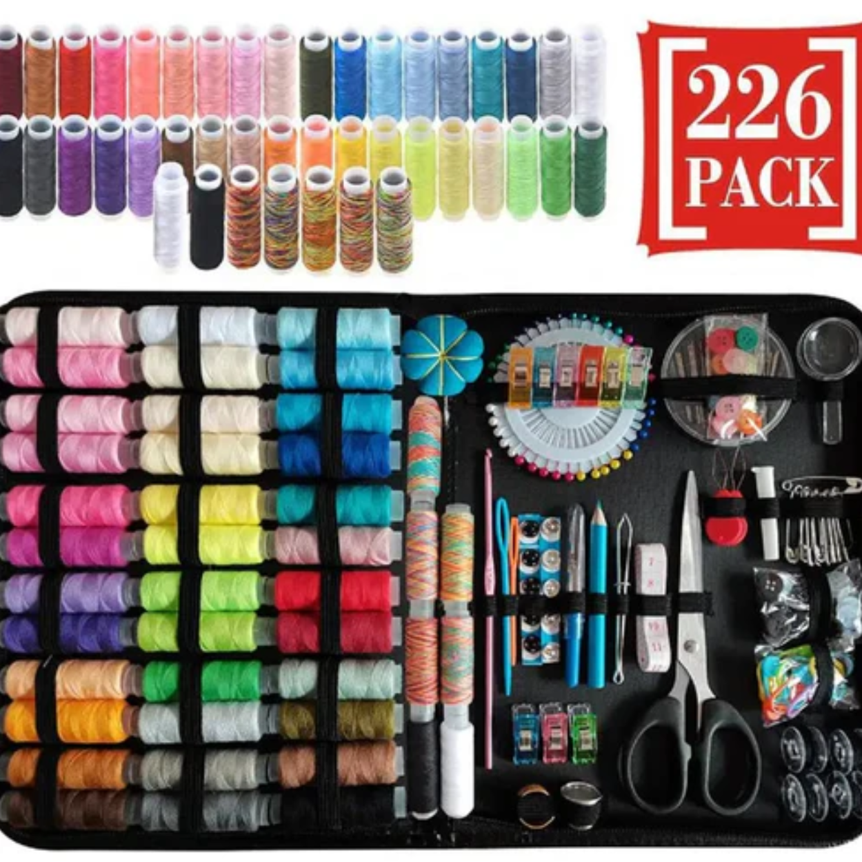Kit de Costura Estudiantil Completo de 226 Piezas