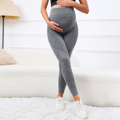 Leggings de Embarazo Elásticos con Soporte Abdominal y Efecto Moldeador