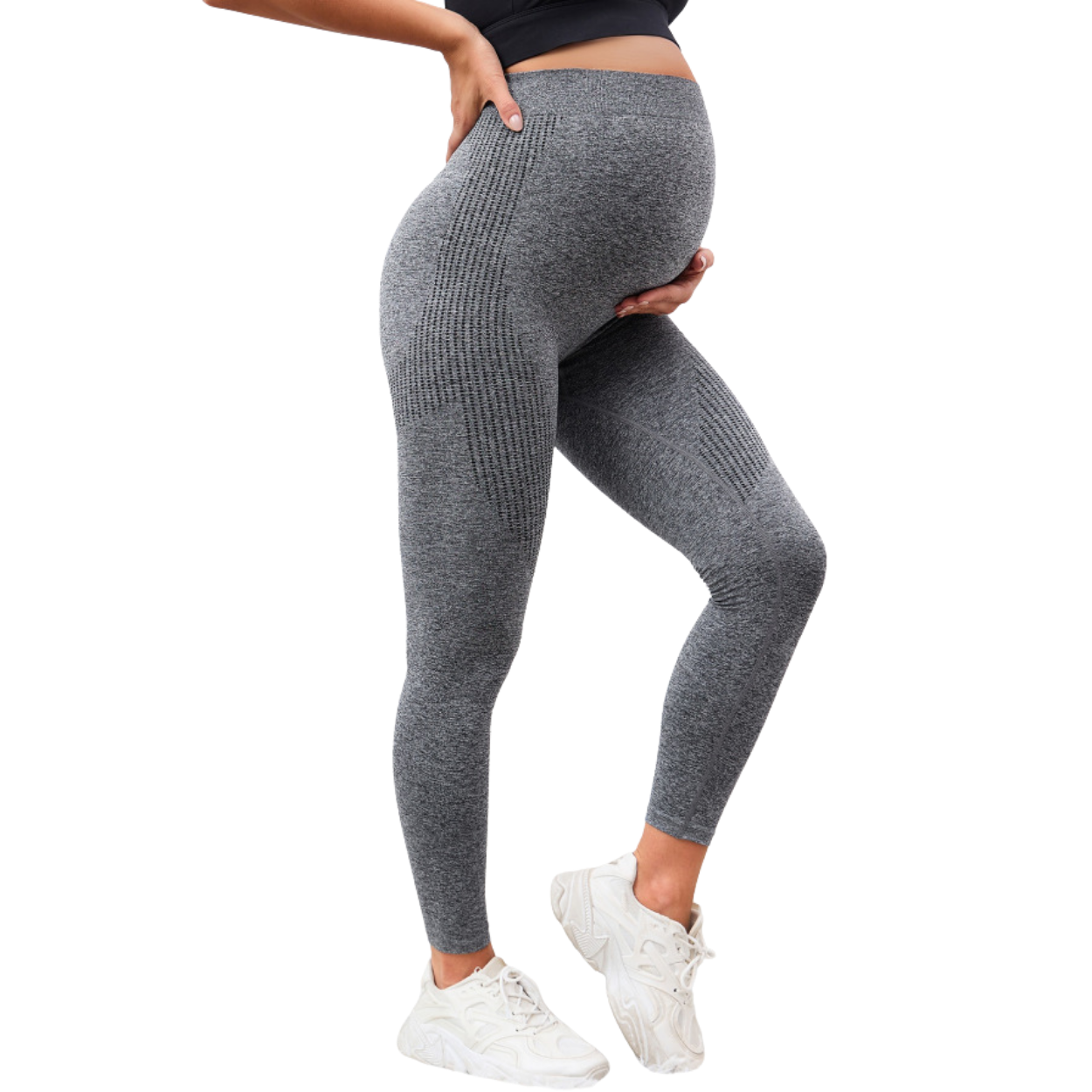 Leggings de Embarazo Elásticos con Soporte Abdominal y Efecto Moldeador