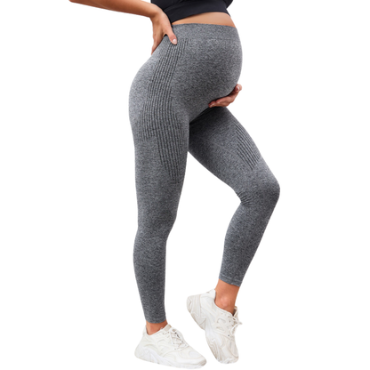 Leggings de Embarazo Elásticos con Soporte Abdominal y Efecto Moldeador