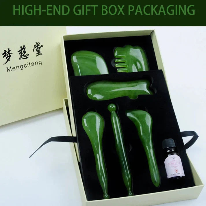 Kit de masaje Gua Sha 7 piezas completo