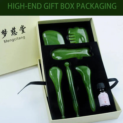 Kit de masaje Gua Sha 7 piezas completo