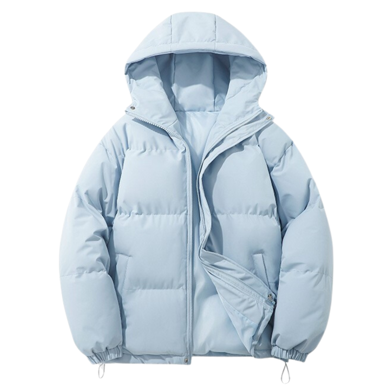 Abrigo de Invierno Unisex Forrado de Algodón con Capucha Desmontable