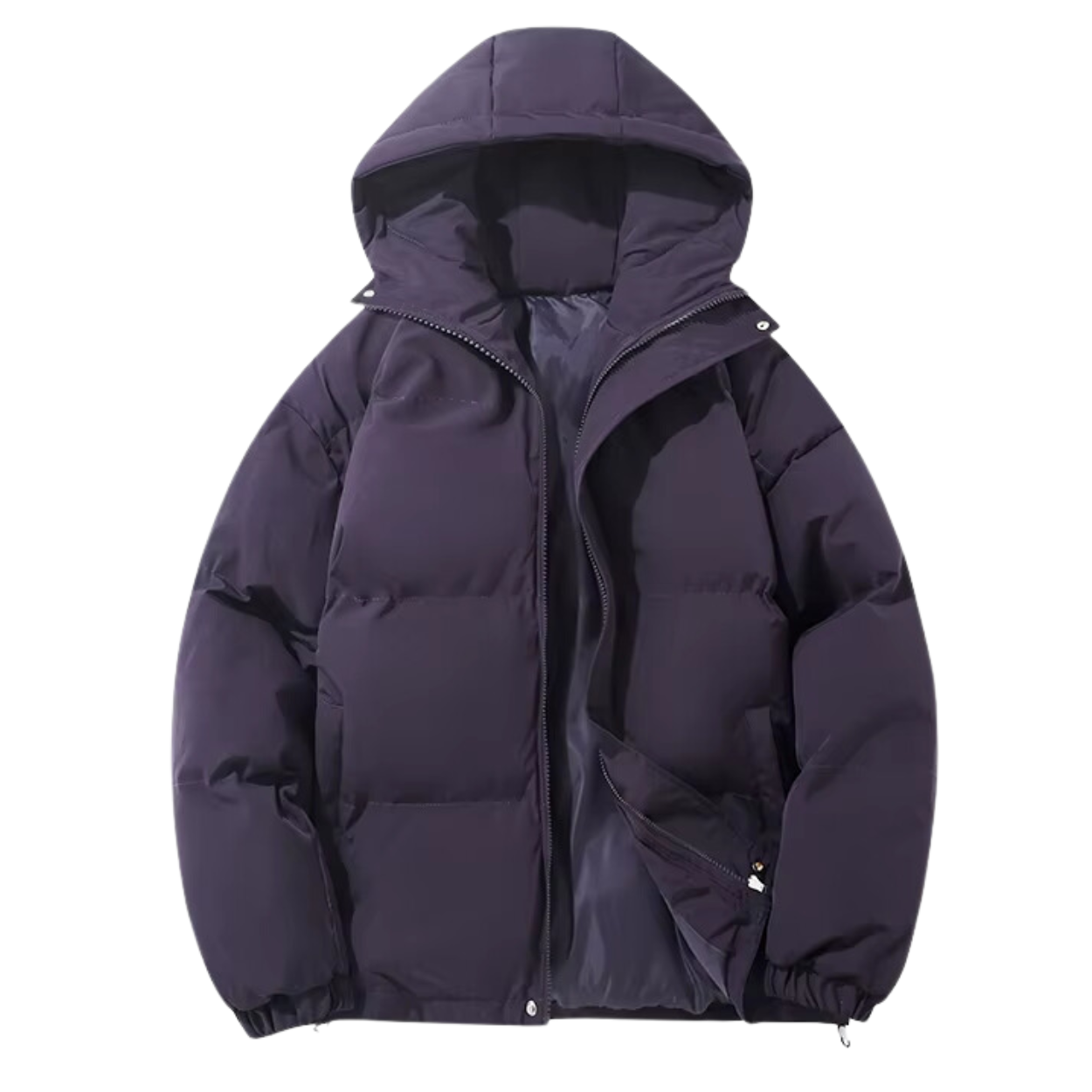 Abrigo de Invierno Unisex Forrado de Algodón con Capucha Desmontable