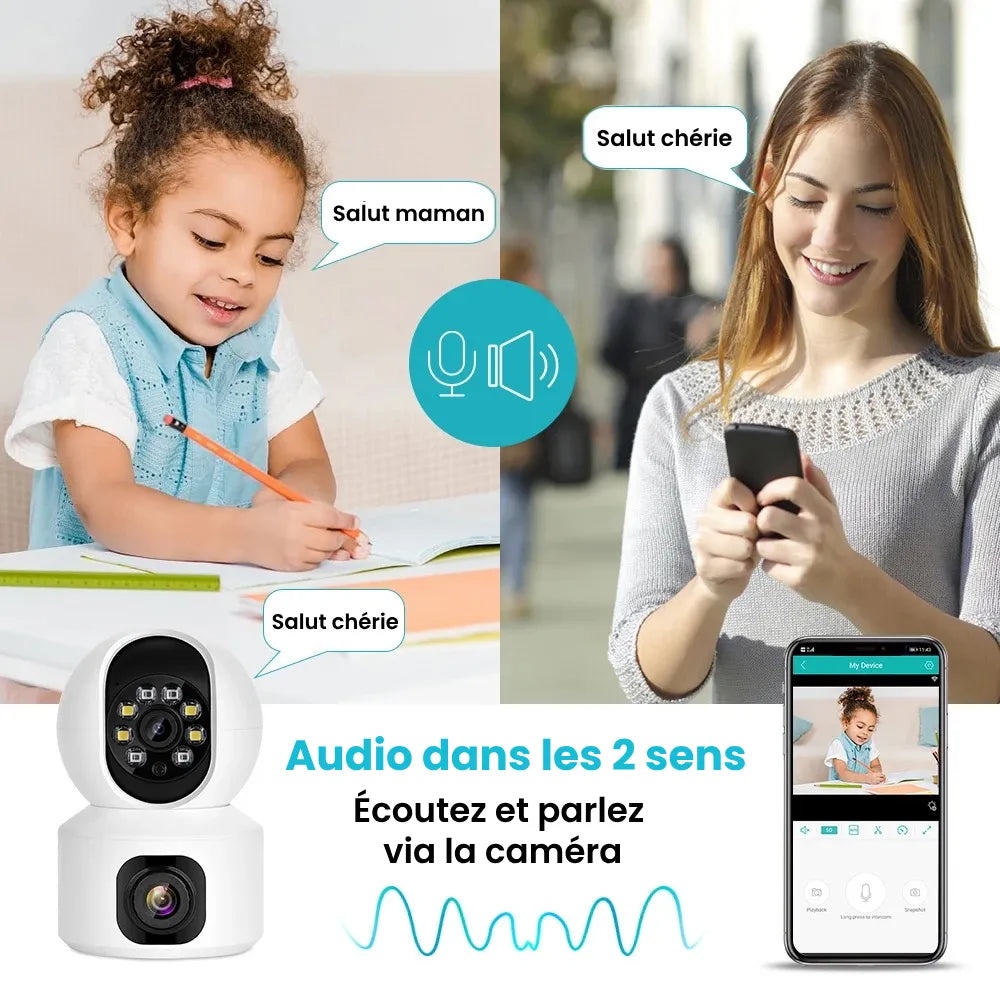 Marcherelle™ – Babyphone Connecté 360° Caméra 2K HD avec Vision Nocturne