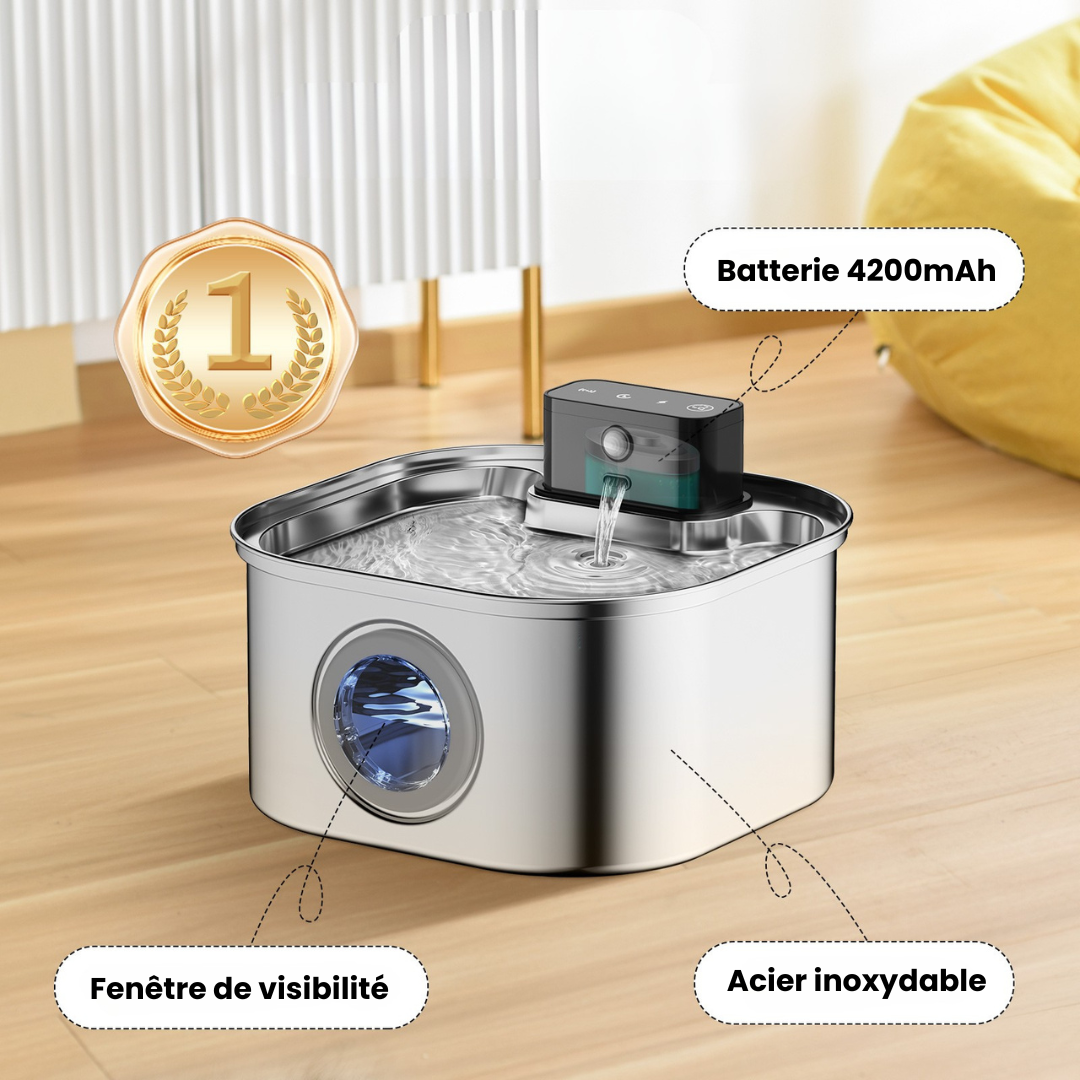 Marcherelle™ – Fontaine à Chat sans fil 3 Modes pour eau Propre et Fraîche