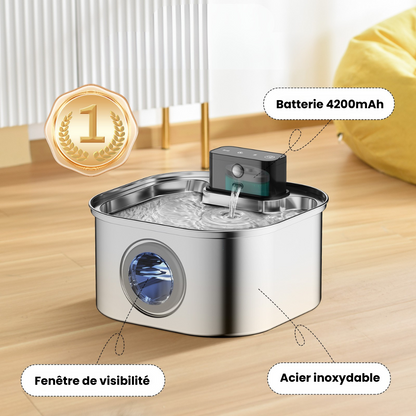 Marcherelle™ – Fontaine à Chat sans fil 3 Modes pour eau Propre et Fraîche