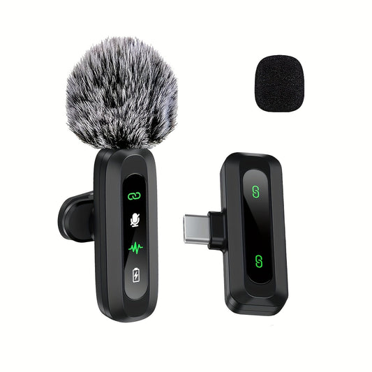 Marcherelle™ – Microphone Cravate Sans Fil USB-C Pour Un Son Clair Et Stable
