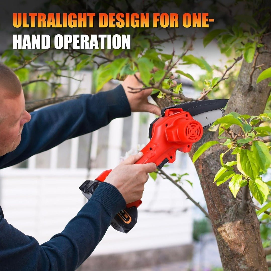 Marcherelle™ – Mini Tronçonneuse Sans Fil Électrique Rechargeable et Légère